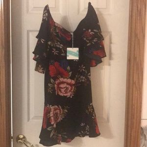 Francesca's Collections Dresses - Francescas Sz small off the shoulder ruffle dress Francesca's Collections Dresses - Francescas Sz small off the shoulder ruffle dress